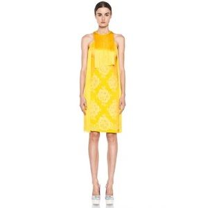 Stella McCartney yellow fringe lace dress